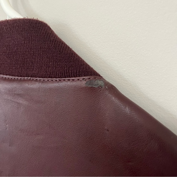 Zara Men's Maroon Bomber Jacket - Picture 8 of 8